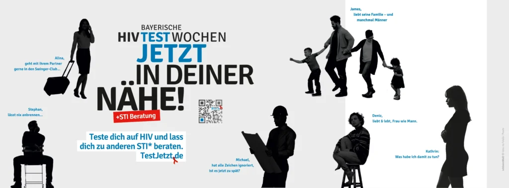 HIV-Testwochen - Alle Testimonials, alle Erfahrungsberichte von Sex-positiven Menschen die von HIV betroffen sind, waren oder sein könnten in einem Bild!